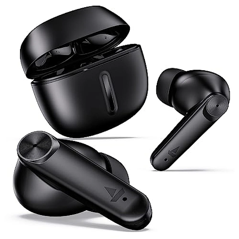boAt Airdopes Max TWS Earbuds with 100 HRS Playtime, Quad Mics with ENx™ Tech, Beast (Carbon Black) boAt Airdopes Max TWS Earbuds with 100 HRS Playtime, Quad Mics with ENx™ Tech, Beast (Carbon Black)