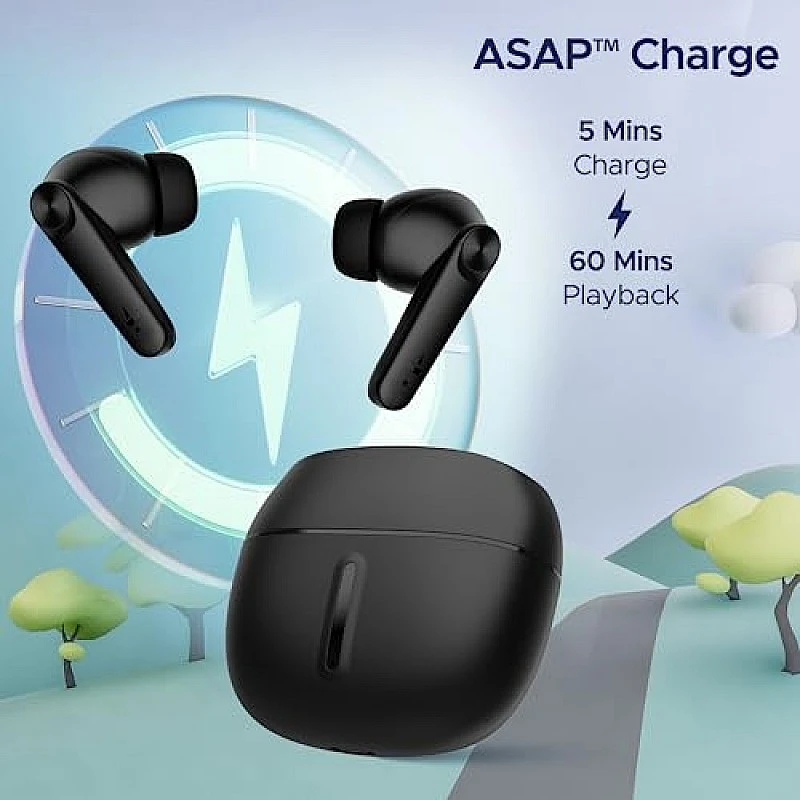 boAt Airdopes Max TWS Earbuds with 100 HRS Playtime, Quad Mics with ENx™ Tech, Beast (Carbon Black) boAt Airdopes Max TWS Earbuds with 100 HRS Playtime, Quad Mics with ENx™ Tech, Beast (Carbon Black)