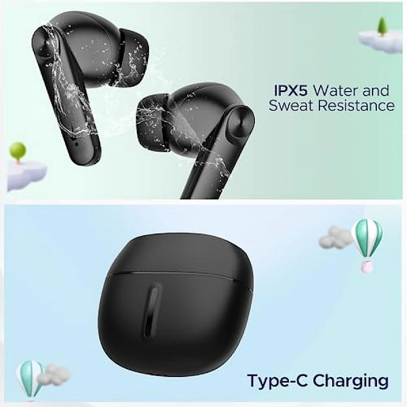 boAt Airdopes Max TWS Earbuds with 100 HRS Playtime, Quad Mics with ENx™ Tech, Beast (Carbon Black) boAt Airdopes Max TWS Earbuds with 100 HRS Playtime, Quad Mics with ENx™ Tech, Beast (Carbon Black)