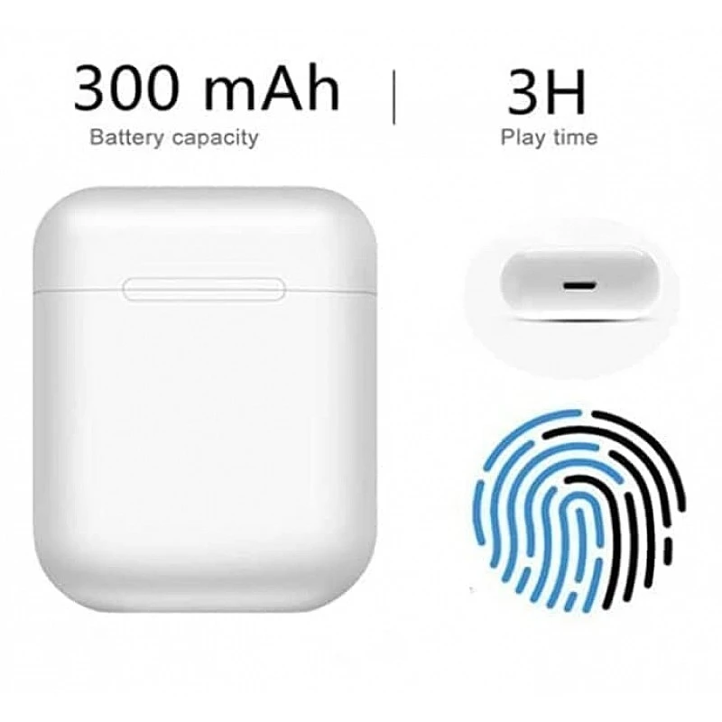 Airtree TWS I12 Bluetooth Headset White True Wireless Earbuds Airtree TWS I12 Bluetooth Headset White True Wireless Earbuds