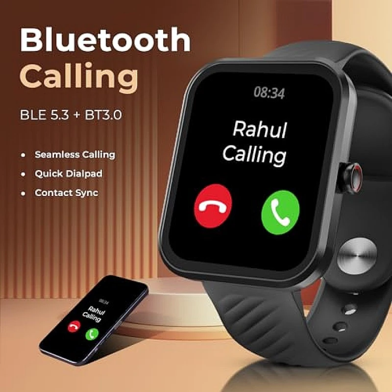 beatXP Marv Aura 1.83” HD Display Bluetooth Calling Smart Watch, Metal Body (Black) beatXP Marv Aura 1.83” HD Display Bluetooth Calling Smart Watch, Metal Body (Black)