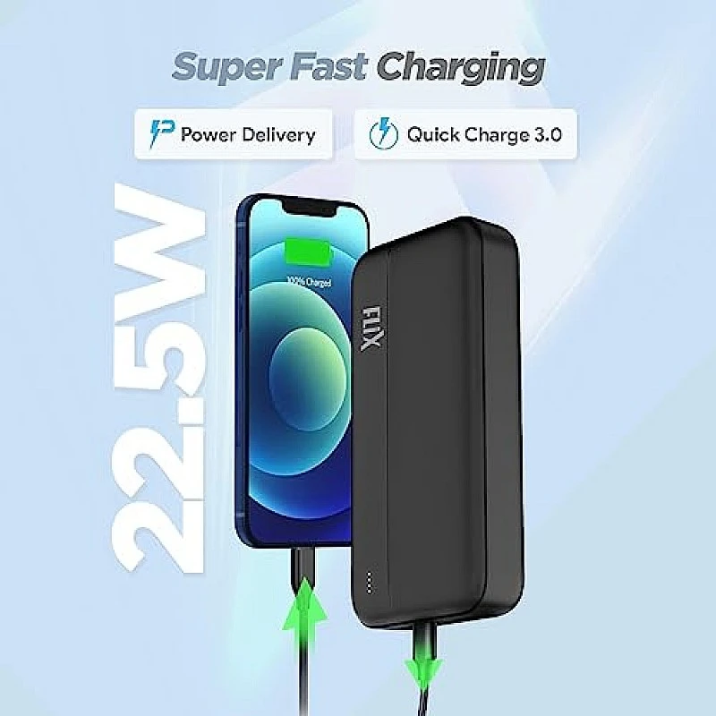 UltraCharge FLiX(Beetel) 20,000mAh QCPD Tripple output 22.5W High-Speed Power Delivery, Power Bank UltraCharge FLiX(Beetel) 20,000mAh QCPD Tripple output 22.5W High-Speed Power Delivery, Power Bank