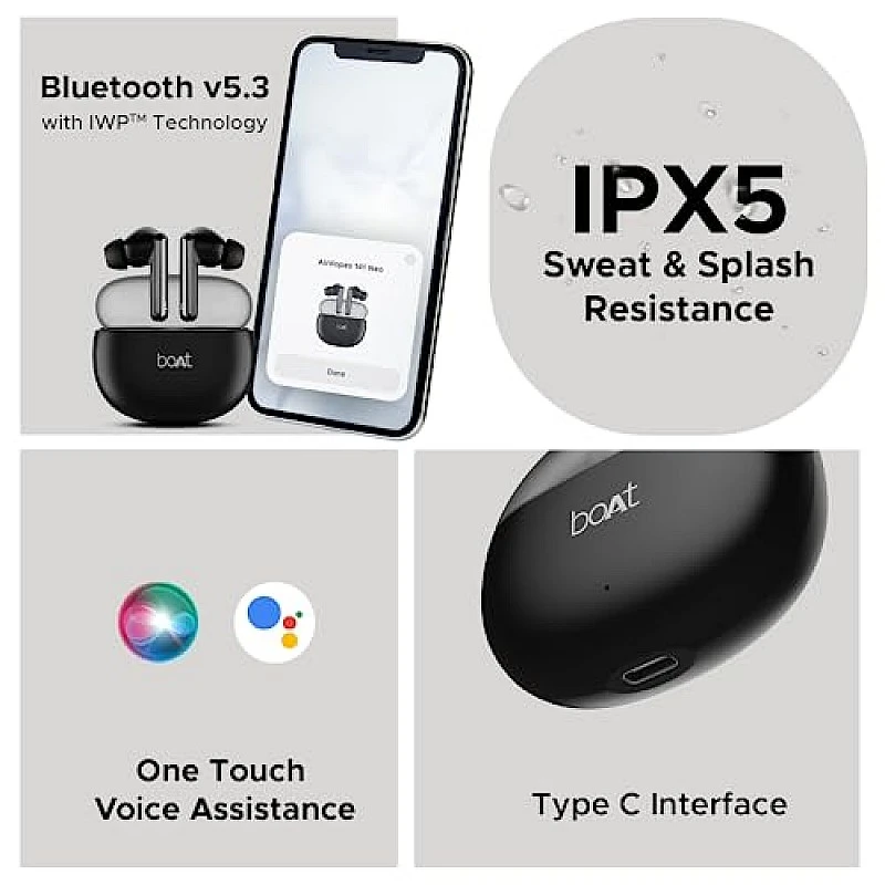 boAt Airdopes 141 Neo True Wireless Earbuds with 50 hrs Playback, BEAST ModeIPX5 (Midnight Black) boAt Airdopes 141 Neo True Wireless Earbuds with 50 hrs Playback, BEAST ModeIPX5 (Midnight Black)