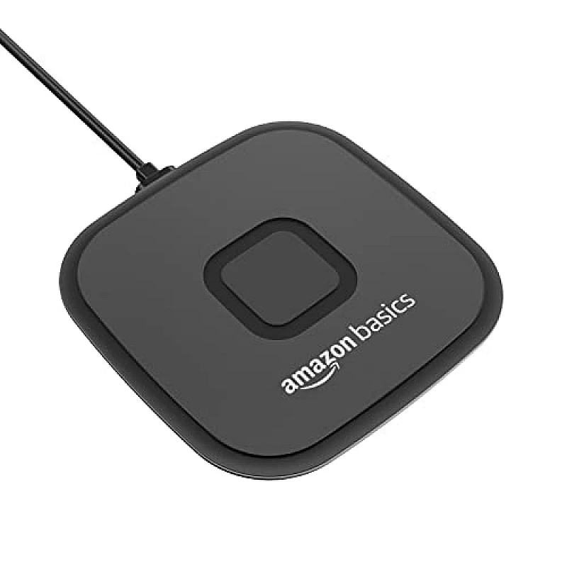 Amazon Basics 15W Qi-Certified Wireless Charging Square Pad Compatible with Pro-Black, Amazon Basics 15W Qi-Certified Wireless Charging Square Pad Compatible with Pro-Black,