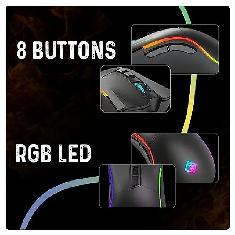 Cosmic Byte Hellfire RGB Wireless Gaming Mouse, Dual Mode, 8000 DPI, 500Hz Polling, Pixart 3104 Sensor (Black) Cosmic Byte Hellfire RGB Wireless Gaming Mouse, Dual Mode, 8000 DPI, 500Hz Polling, Pixart 3104 Sensor (Black)