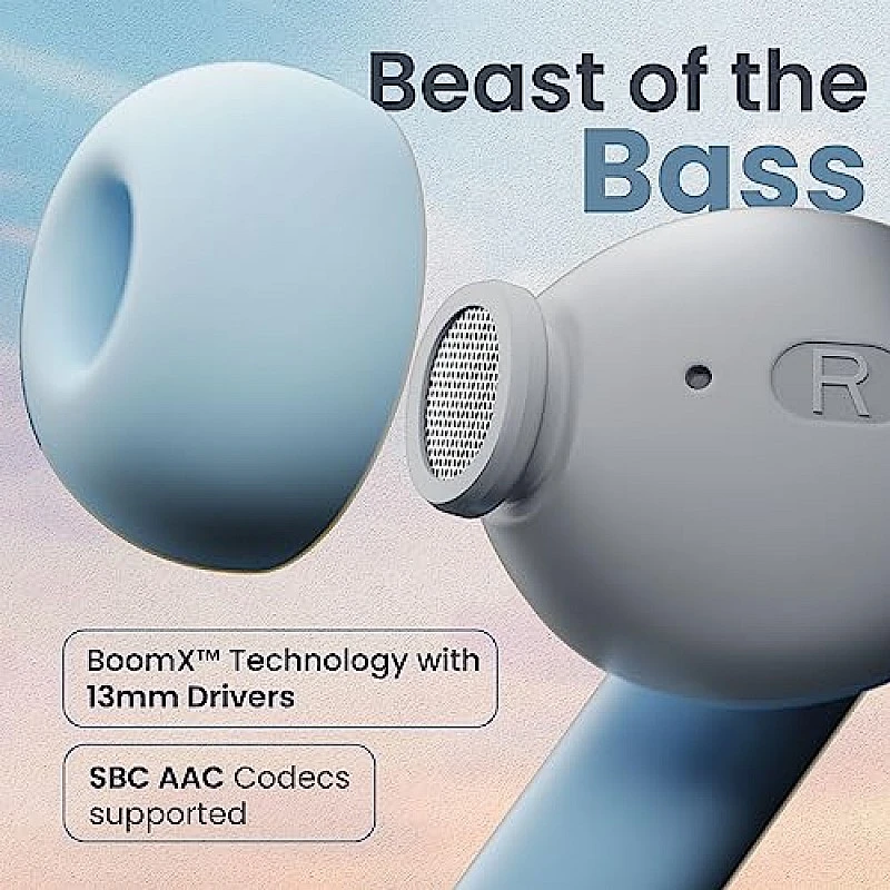 Boult Audio Z60 Truly Wireless in Ear Earbuds with 60H Playtime, 4 Mics ENC (Powder Blue) Boult Audio Z60 Truly Wireless in Ear Earbuds with 60H Playtime, 4 Mics ENC (Powder Blue)