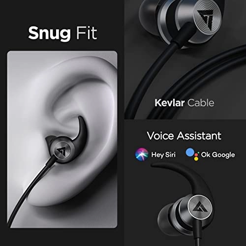 Boult Audio X1 Pro Wired Earphones with Type-C Port, (Black)