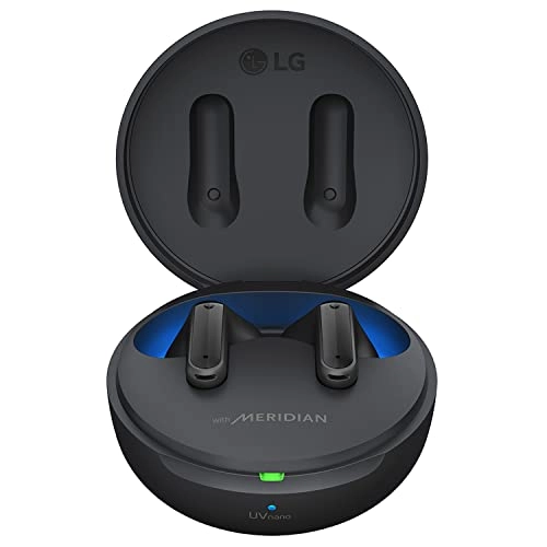 LG TONEFree FP6, Active Noise Cancelling in Ear Earbuds, 22 Hrs Battery, UV Nano Case, 3D Sound Bluetooth Headset (Black, True Wireless)