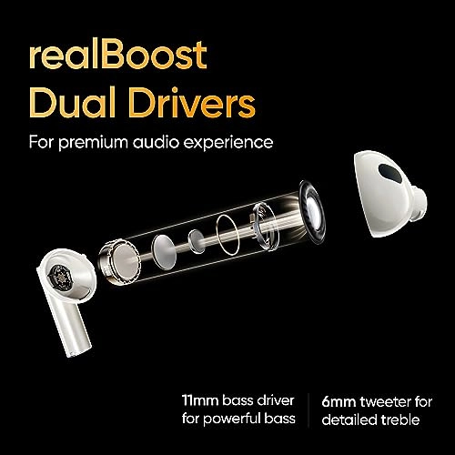 realme Buds Air 5 Pro Truly Wireless in-Ear Earbuds with 50dB ANC Upto 40Hrs Battery Sunrise Beige realme Buds Air 5 Pro Truly Wireless in-Ear Earbuds with 50dB ANC Upto 40Hrs Battery Sunrise Beige