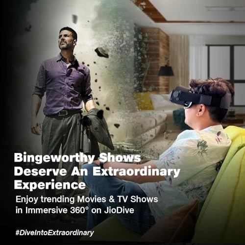 JioDive 360° VR Headset for Live Cricket & Sports | Black