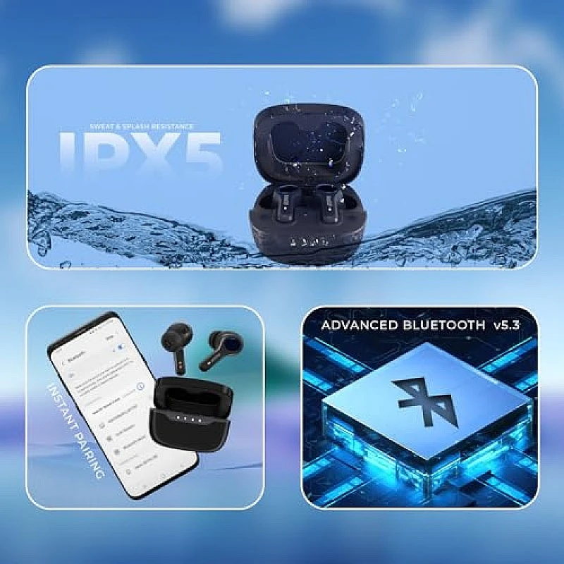 beatXP Pulse XPods Bluetooth True Wireless Ear buds with 40H Playtime Low Latency for Gaming Mode Black beatXP Pulse XPods Bluetooth True Wireless Ear buds with 40H Playtime Low Latency for Gaming Mode Black