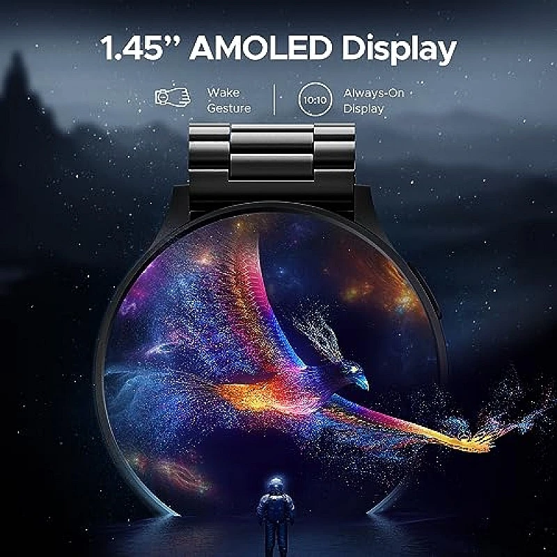 boAt Lunar Orb with 1.45 AMOLED Display, BT Calling, DIY Watch Face Studio Smart Watch for Men And Women Steel Black boAt Lunar Orb with 1.45 AMOLED Display, BT Calling, DIY Watch Face Studio Smart Watch for Men And Women Steel Black
