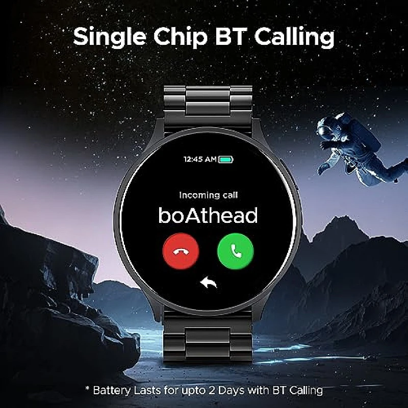 boAt Lunar Orb with 1.45 AMOLED Display, BT Calling, DIY Watch Face Studio Smart Watch for Men And Women Steel Black boAt Lunar Orb with 1.45 AMOLED Display, BT Calling, DIY Watch Face Studio Smart Watch for Men And Women Steel Black