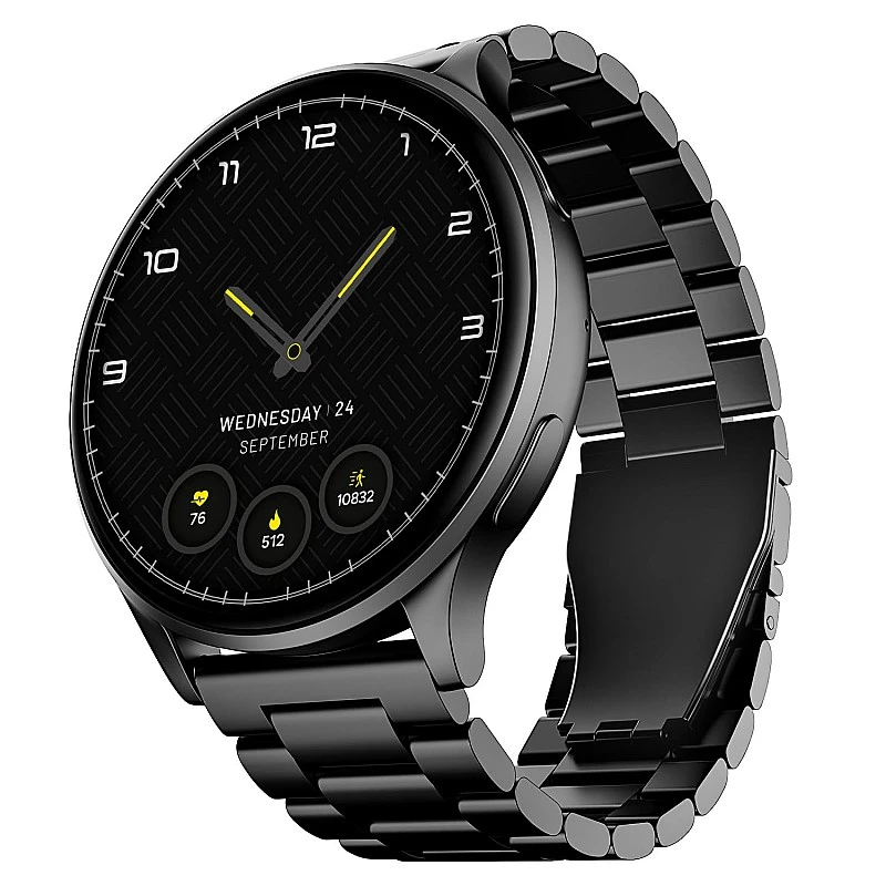 boAt Lunar Orb with 1.45 AMOLED Display, BT Calling, DIY Watch Face Studio Smart Watch for Men And Women Steel Black boAt Lunar Orb with 1.45 AMOLED Display, BT Calling, DIY Watch Face Studio Smart Watch for Men And Women Steel Black