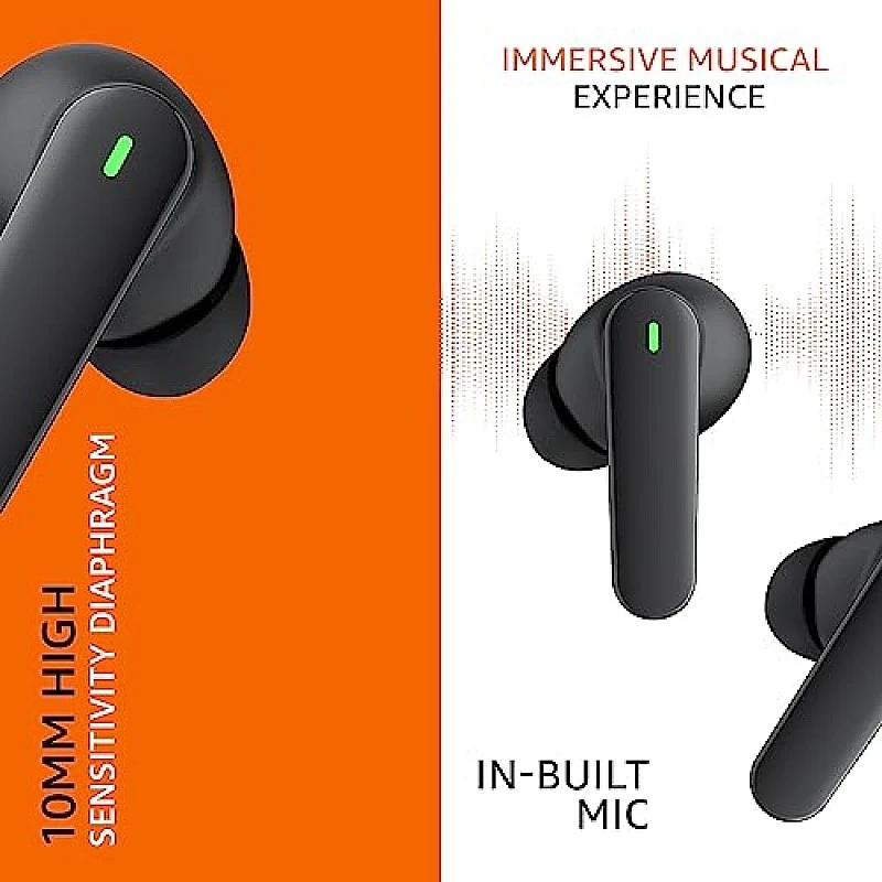Amazon Basics True Wireless in-Ear Earbuds with Mic, Low-Latency (Black) Amazon Basics True Wireless in-Ear Earbuds with Mic, Low-Latency (Black)