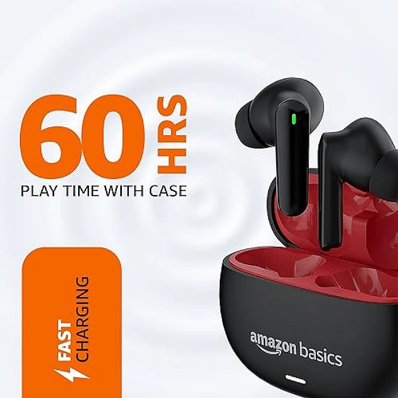 Amazon Basics True Wireless in-Ear Earbuds with Mic, Low-Latency (Black) Amazon Basics True Wireless in-Ear Earbuds with Mic, Low-Latency (Black)