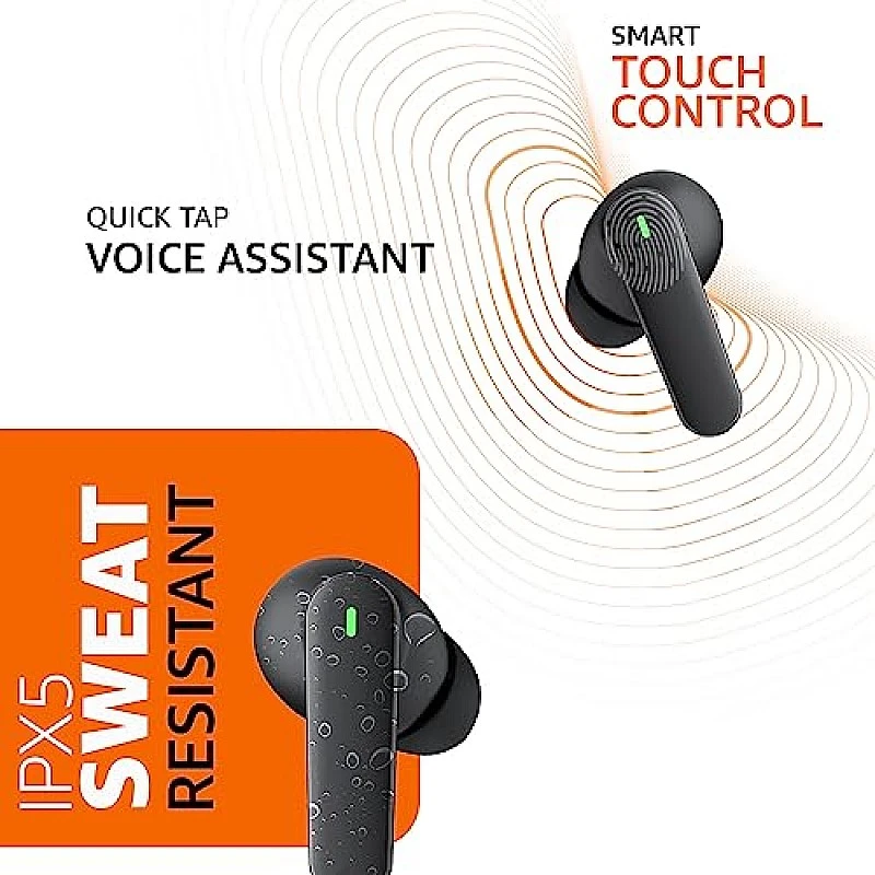Amazon Basics True Wireless in-Ear Earbuds with Mic, Low-Latency (Black) Amazon Basics True Wireless in-Ear Earbuds with Mic, Low-Latency (Black)