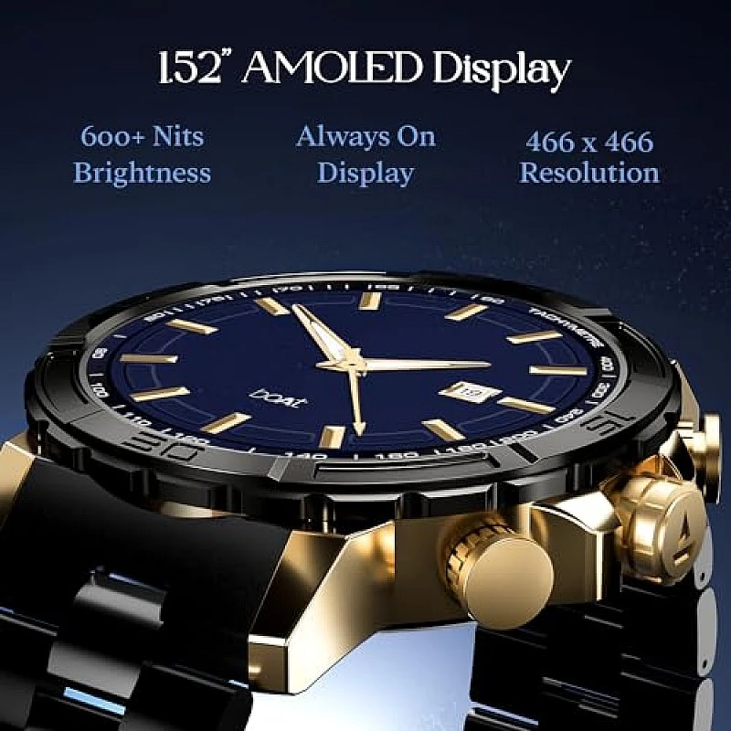 boAt Enigma X500 Smart Watch 1.43 Inch AMOLED Display, Bluetooth Calling Jet Black boAt Enigma X500 Smart Watch 1.43 Inch AMOLED Display, Bluetooth Calling Jet Black