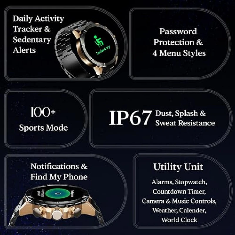 boAt Enigma X500 Smart Watch 1.43 Inch AMOLED Display, Bluetooth Calling Jet Black boAt Enigma X500 Smart Watch 1.43 Inch AMOLED Display, Bluetooth Calling Jet Black
