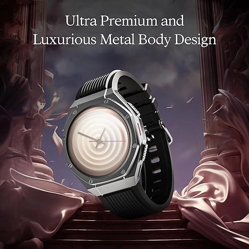 boAt Enigma X600 with 1.43 inch AMOLED Display, Ultra Premium and Luxurious Design, Functional Crown, Always on Display, Up to 10 Days Battery Jet Black