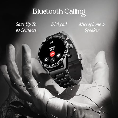 boAt Enigma Z30 with 1.39" HD Display, Bluetooth Calling Luxurious Metal Body HR SpO2Monitoring Zet Black