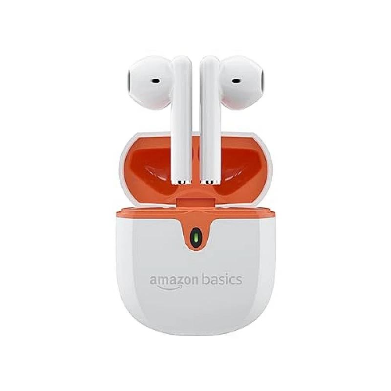 Amazon basics True Wireless in-Ear Earbuds with Mic White Amazon basics True Wireless in-Ear Earbuds with Mic White