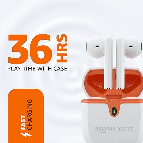 Amazon basics True Wireless in-Ear Earbuds with Mic White