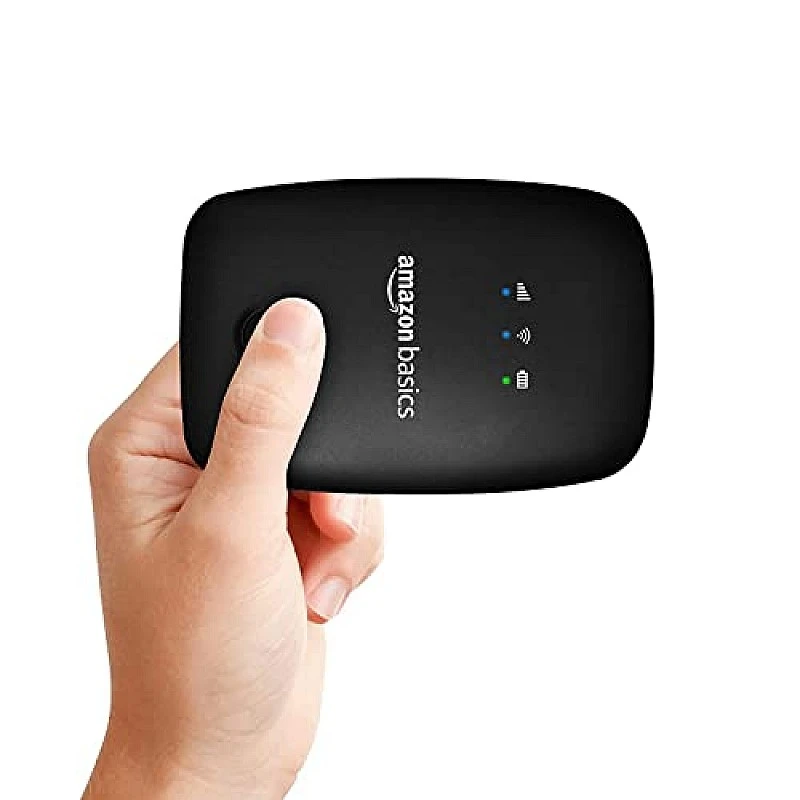 amazon basics 4G LTE Wireless Dongle with All Sim Network Support|Single_Band Plug & Play Data Card Stick with Up to 150Mbps WiFi Hotspot|2100Mah Rechargeable Battery| Sim Adapter Included (Black) amazon basics 4G LTE Wireless Dongle with All Sim Network Support|Single_Band Plug & Play Data Card Stick with Up to 150Mbps WiFi Hotspot|2100Mah Rechargeable Battery| Sim Adapter Included (Black)