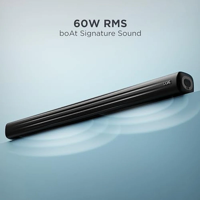 boAt Aavante Bar Rhythm Soundbar with 60W RMS Signature Sound, 2.0 Channel, Multi-Connectivity Modes Carbon Black boAt Aavante Bar Rhythm Soundbar with 60W RMS Signature Sound, 2.0 Channel, Multi-Connectivity Modes Carbon Black