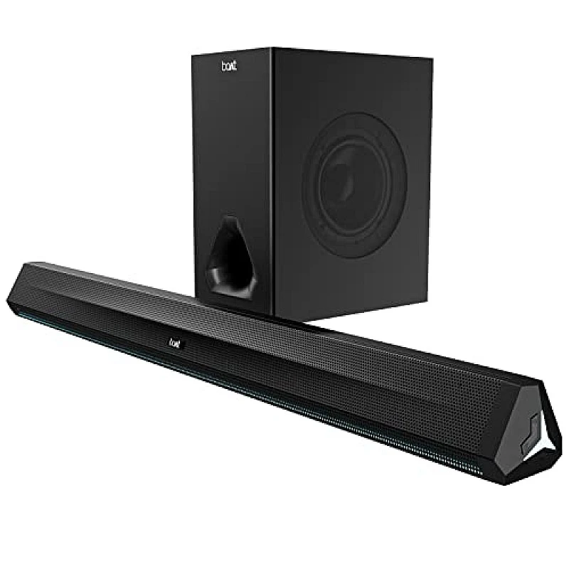 boAt Aavante Bar Rhythm Soundbar with 60W RMS Signature Sound, 2.0 Channel, Multi-Connectivity Modes Carbon Black boAt Aavante Bar Rhythm Soundbar with 60W RMS Signature Sound, 2.0 Channel, Multi-Connectivity Modes Carbon Black
