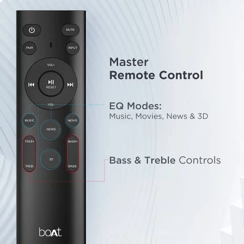 boAt Aavante Bar Rhythm Soundbar with 60W RMS Signature Sound, 2.0 Channel, Multi-Connectivity Modes Carbon Black boAt Aavante Bar Rhythm Soundbar with 60W RMS Signature Sound, 2.0 Channel, Multi-Connectivity Modes Carbon Black