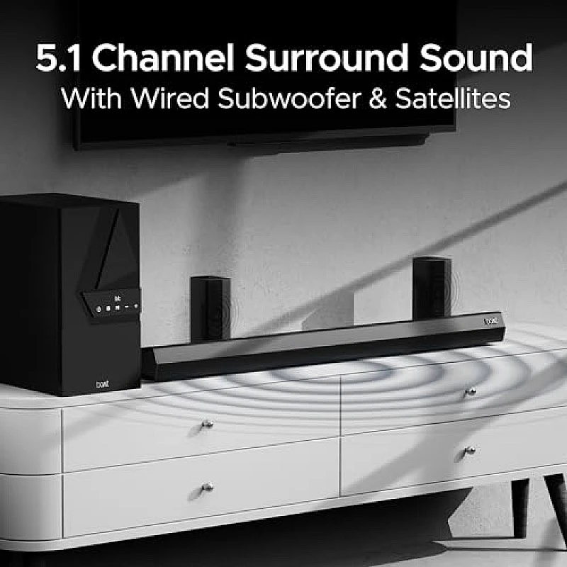boAt Aavante Bar Rhythm Soundbar with 60W RMS Signature Sound, 2.0 Channel, Multi-Connectivity Modes Carbon Black boAt Aavante Bar Rhythm Soundbar with 60W RMS Signature Sound, 2.0 Channel, Multi-Connectivity Modes Carbon Black