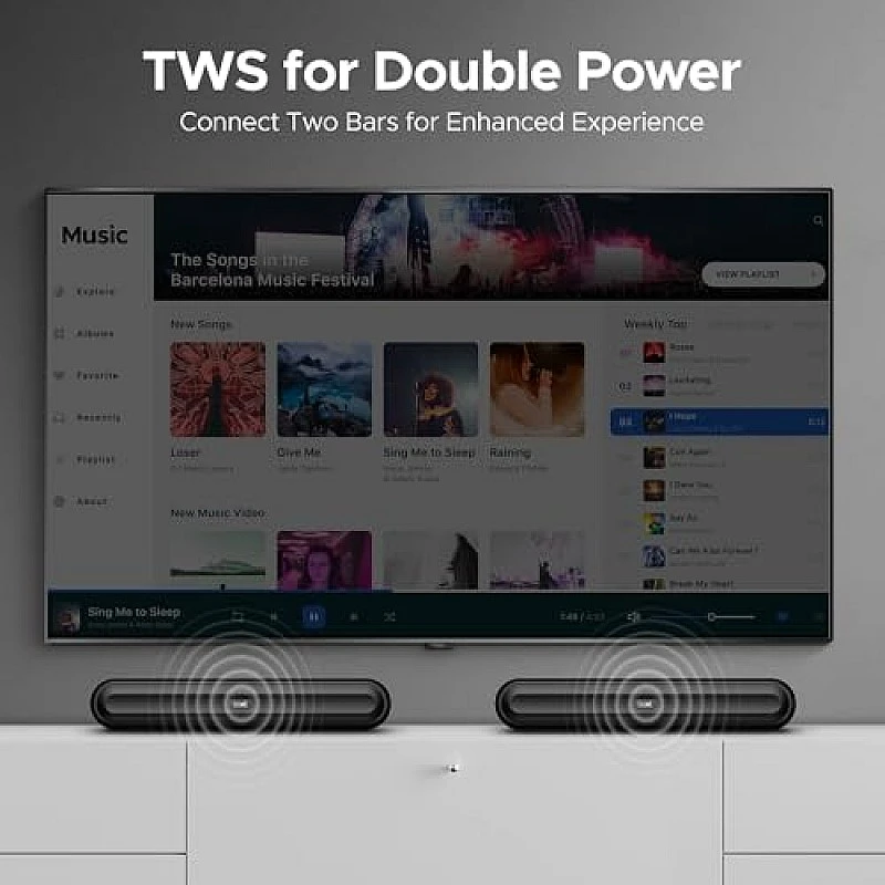 boAt Aavante Bar Rhythm Soundbar with 60W RMS Signature Sound, 2.0 Channel, Multi-Connectivity Modes Carbon Black boAt Aavante Bar Rhythm Soundbar with 60W RMS Signature Sound, 2.0 Channel, Multi-Connectivity Modes Carbon Black