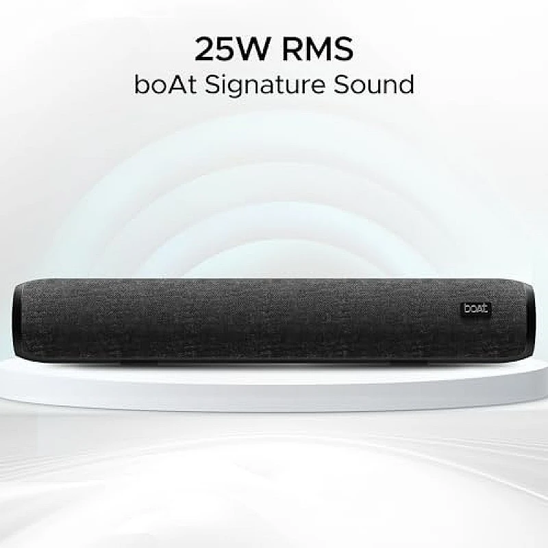 boAt Aavante Bar Rhythm Soundbar with 60W RMS Signature Sound, 2.0 Channel, Multi-Connectivity Modes Carbon Black boAt Aavante Bar Rhythm Soundbar with 60W RMS Signature Sound, 2.0 Channel, Multi-Connectivity Modes Carbon Black