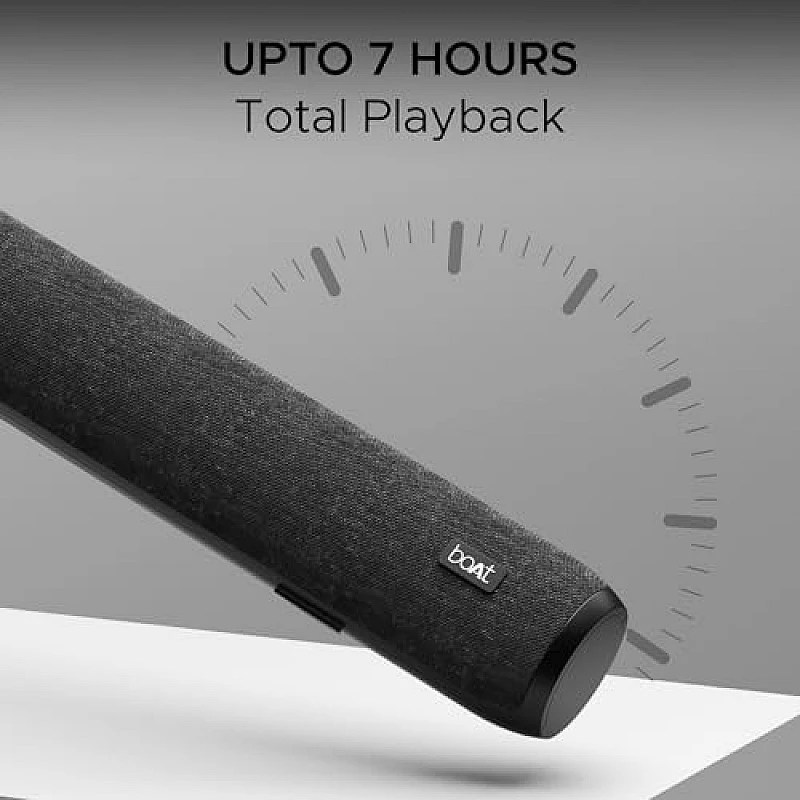 boAt Aavante Bar Rhythm Soundbar with 60W RMS Signature Sound, 2.0 Channel, Multi-Connectivity Modes Carbon Black boAt Aavante Bar Rhythm Soundbar with 60W RMS Signature Sound, 2.0 Channel, Multi-Connectivity Modes Carbon Black