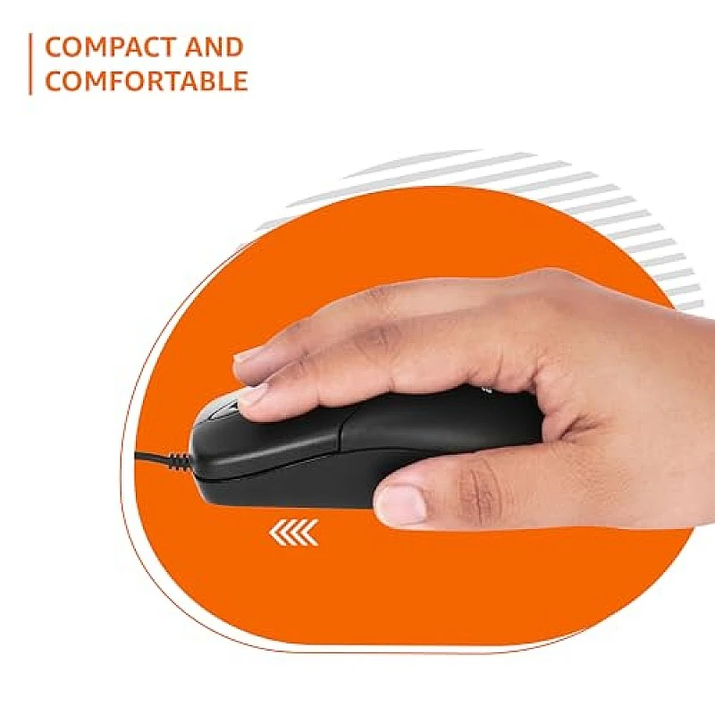 amazon basics Wired Mouse | 1000 DPI Optical Sensor | Plug and Play | Compatible with PC, Laptop (Black) amazon basics Wired Mouse | 1000 DPI Optical Sensor | Plug and Play | Compatible with PC, Laptop (Black)