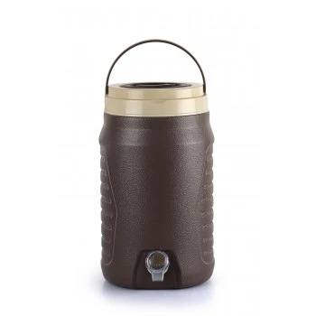 Cello Igloo 6L Insulated Water Jug, Stainless Steel Inner, Leak-Proof, Easy to Carry, Ideal for Travel, Picnic, Home, Office, Shop (Brown)