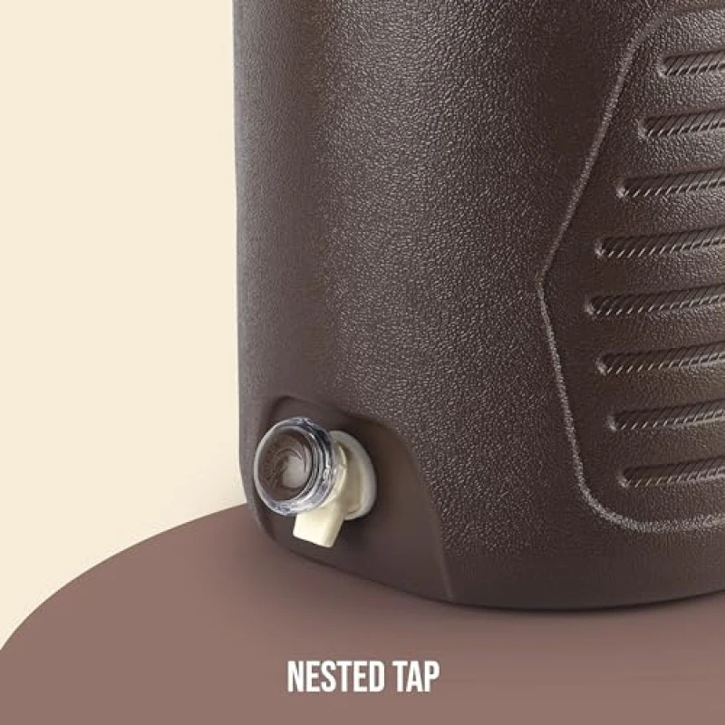 Cello Igloo 6L Insulated Water Jug, Stainless Steel Inner, Leak-Proof, Easy to Carry, Ideal for Travel, Picnic, Home, Office, Shop (Brown) Cello Igloo 6L Insulated Water Jug, Stainless Steel Inner, Leak-Proof, Easy to Carry, Ideal for Travel, Picnic, Home, Office, Shop (Brown)