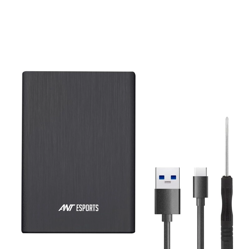 Ant Esports AESE205 2.5" Hard Drive Enclosure USB 3.1 for 2.5 Inch SSD & HDD External Hard Drive Aluminum Enclosure Support Max 6TB with UASP - Black Ant Esports AESE205 2.5" Hard Drive Enclosure USB 3.1 for 2.5 Inch SSD & HDD External Hard Drive Aluminum Enclosure Support Max 6TB with UASP - Black