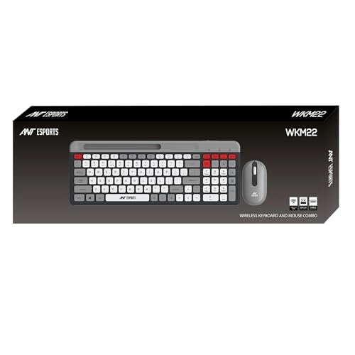 Ant Esports WKM22 Wireless Keyboard and Mouse Grey