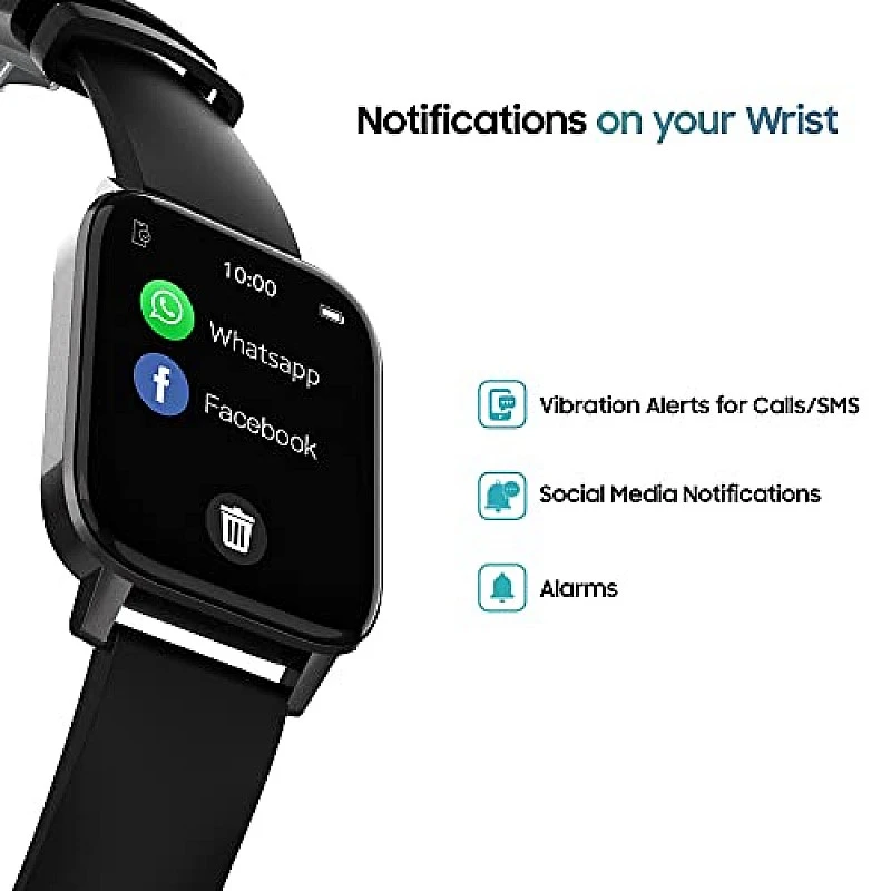 TAGG Verve NEO Smartwatch 1.69" HD Display | 60+ Sports Modes | 10 Days Battery | 150+ Maximum Watch Face Library | Waterproof | 24 * 7 HeartRate & Blood Oxygen Tracking Black TAGG Verve NEO Smartwatch 1.69" HD Display | 60+ Sports Modes | 10 Days Battery | 150+ Maximum Watch Face Library | Waterproof | 24 * 7 HeartRate & Blood Oxygen Tracking Black