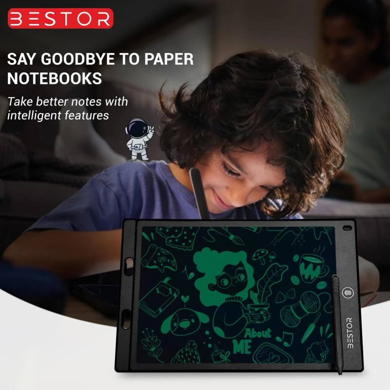 BESTOR® Portable Ruff 12 inches LCD Paperless Memo Digital Tablet Notepad E-Writer/Writing/Drawing Pad (Black) BESTOR® Portable Ruff 12 inches LCD Paperless Memo Digital Tablet Notepad E-Writer/Writing/Drawing Pad (Black)
