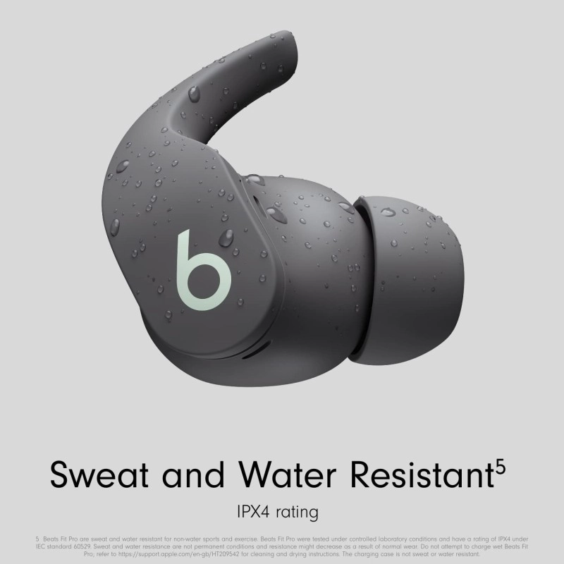 Beats Fit Pro - Wireless Bluetooth Noise Cancelling Earbuds - IPX4 Rating, Sweat Resistant, Up to 6H Battery Life, Up to 24H w Charging Case, Voice Assistant, Apple & Android Compatible, Sage Grey
