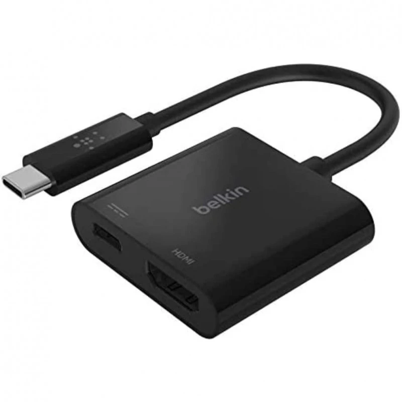 Belkin usb-c to hdmi Adapter Charge Supports 4K uhd Video Pass -Black Belkin usb-c to hdmi Adapter Charge Supports 4K uhd Video Pass -Black