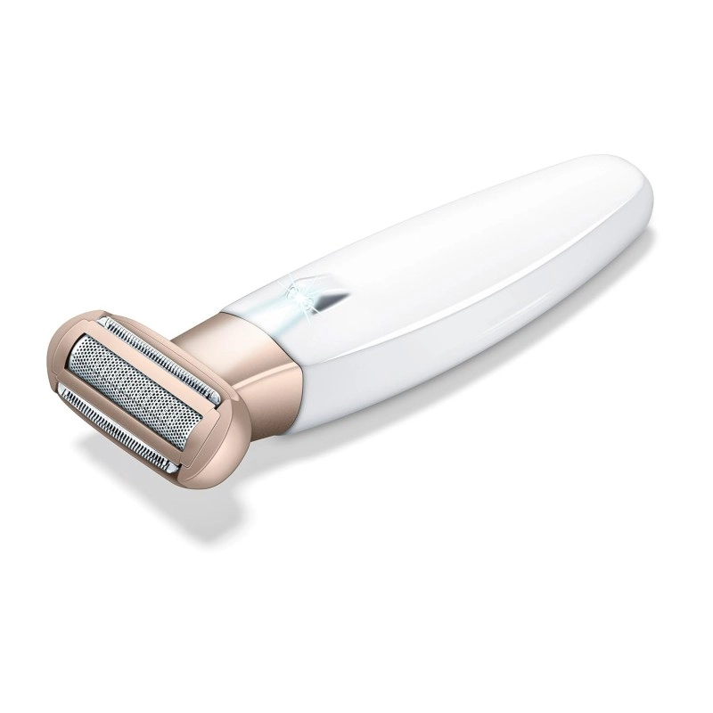 Beurer Hl 35 Female Shaver With Flexible Shaver Head Suitable For Wet And Dry Shaving With Integrated Trimmer|Hypoallergenic Shaving Foil Prevents Skin Irritation|Battery-Power|3 Years Warranty,White