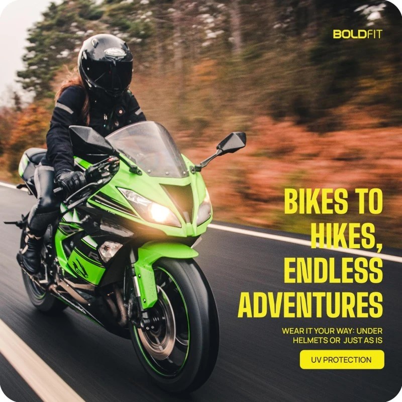 Boldfit Full Face Helmet Mask for Bikers in Riding UV Protected, Balaclava, Black Mask for Bike Riding and Cycling Accessories Mask for Men & Women Boldfit Full Face Helmet Mask for Bikers in Riding UV Protected, Balaclava, Black Mask for Bike Riding and Cycling Accessories Mask for Men & Women