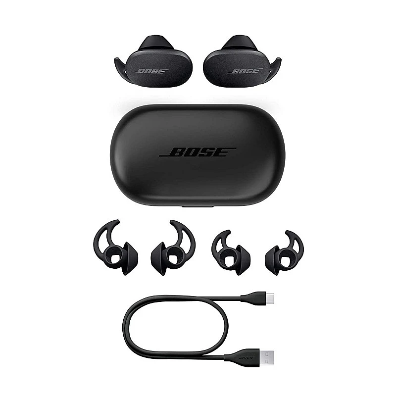 Bose Quiet comfort Noise Cancelling Bluetooth Truly Wireless in Ear Earbuds with Mic with Touch Control (Triple Black) Bose Quiet comfort Noise Cancelling Bluetooth Truly Wireless in Ear Earbuds with Mic with Touch Control (Triple Black)