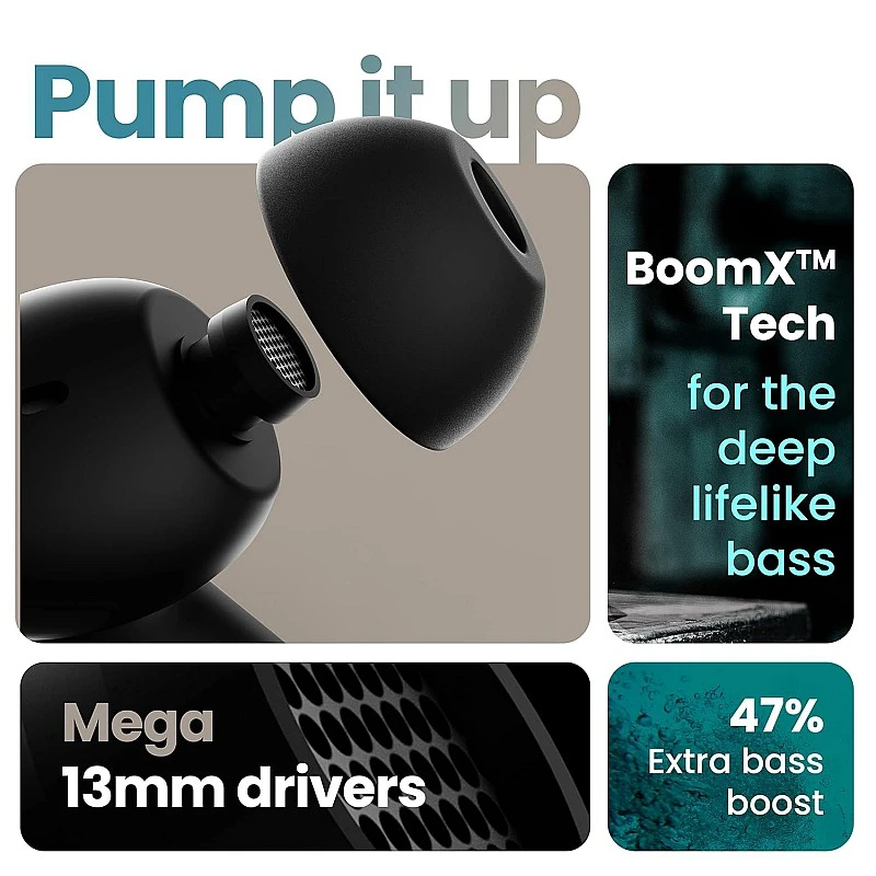 Boult Audio Ammo True Wireless in Ear Earbuds with 40ms Lowest Latency, 40H Playtime, ENC Mic, 13mm Bass Drivers, Interactive LED, Type-C Fast Charging (10Min=150min) Bluetooth Ear Buds Boult Audio Ammo True Wireless in Ear Earbuds with 40ms Lowest Latency, 40H Playtime, ENC Mic, 13mm Bass Drivers, Interactive LED, Type-C Fast Charging (10Min=150min) Bluetooth Ear Buds