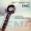 Boult Audio Curve Buds Pro with 100H Playtime, 4 Mics Clear Calling, 40ms Low Latency Gaming, Made in India, Equalizer Modes, Bluetooth 5.3 Blink & Pair™ True Wireless in Ear Earbuds (Beach Rose)