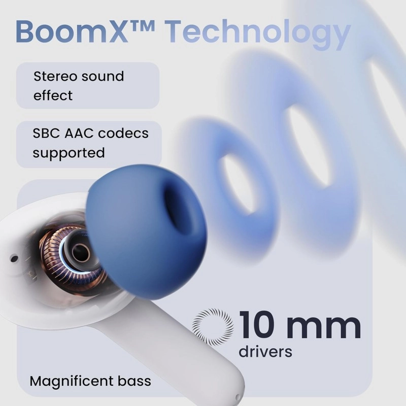 Boult Audio Curve Buds Pro with 100H Playtime, 4 Mics Clear Calling, 40ms Low Latency Gaming, Made in India, Equalizer Modes, Bluetooth 5.3 Blink & Pair™ True Wireless in Ear Earbuds (Beach Rose)